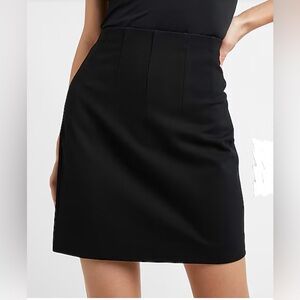Express High Waisted Tailored Mini Skirt in Black NWT